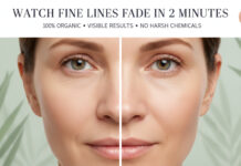 The ONE Organic Anti-Aging Cream That Actually Delivers on Its 2-Minute Promise A split image of a woman before and after using peptide 10 for 2 minutes
